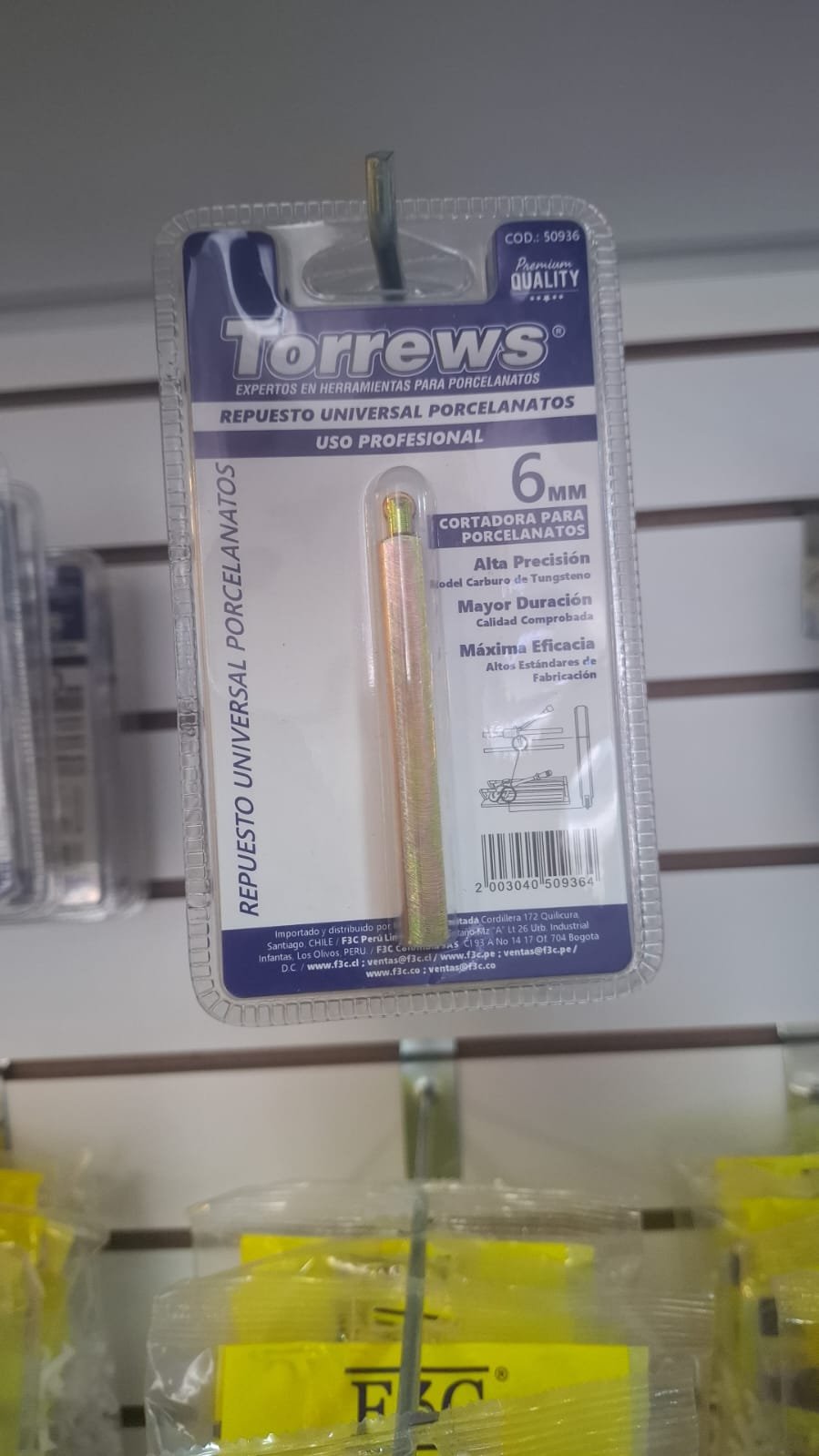REPUESTO VASTAGO 6MM TORREWS